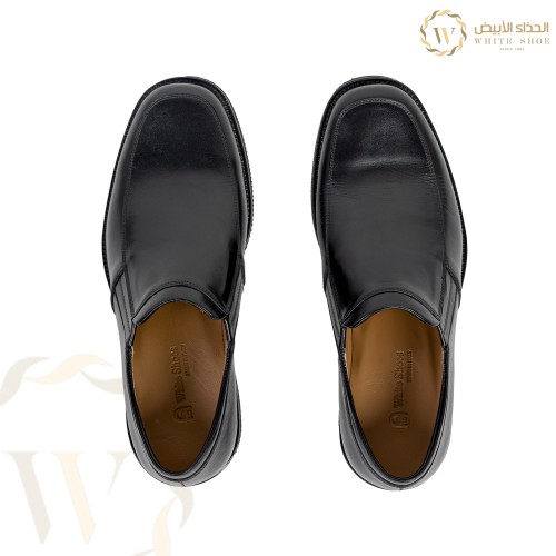 حذاء ايطالي جلد طبيعي بتصميم سادة