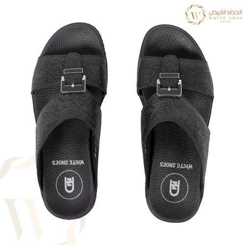 نعل جلد طبيعي طبي تصميم اماراتي مزخرف