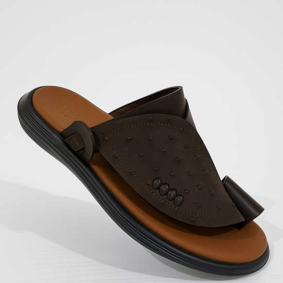 حذاء عملي وفخم لون بني ارتفاع 3سم