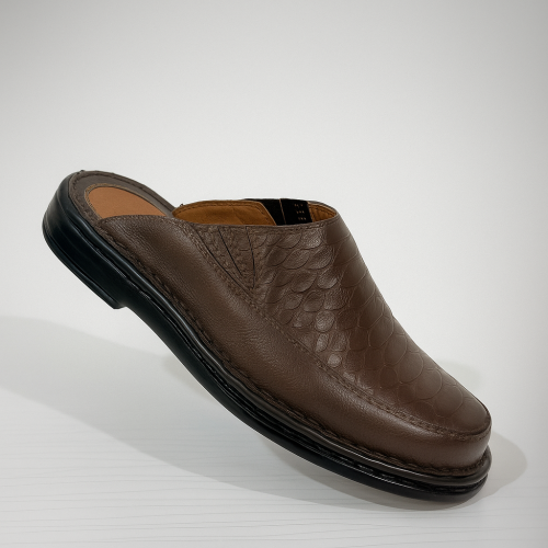 جزمة طبية مريحة وفخمة لون بني