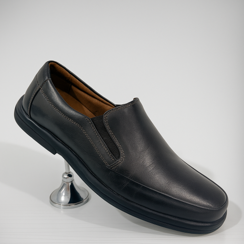 جزمة طبية مريحة وفخمة لون بني غامق