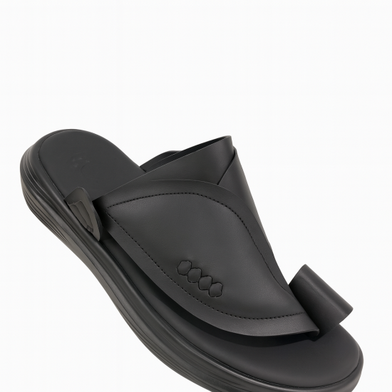 حذاء طبي لون اسود ساده 4 سم AS504